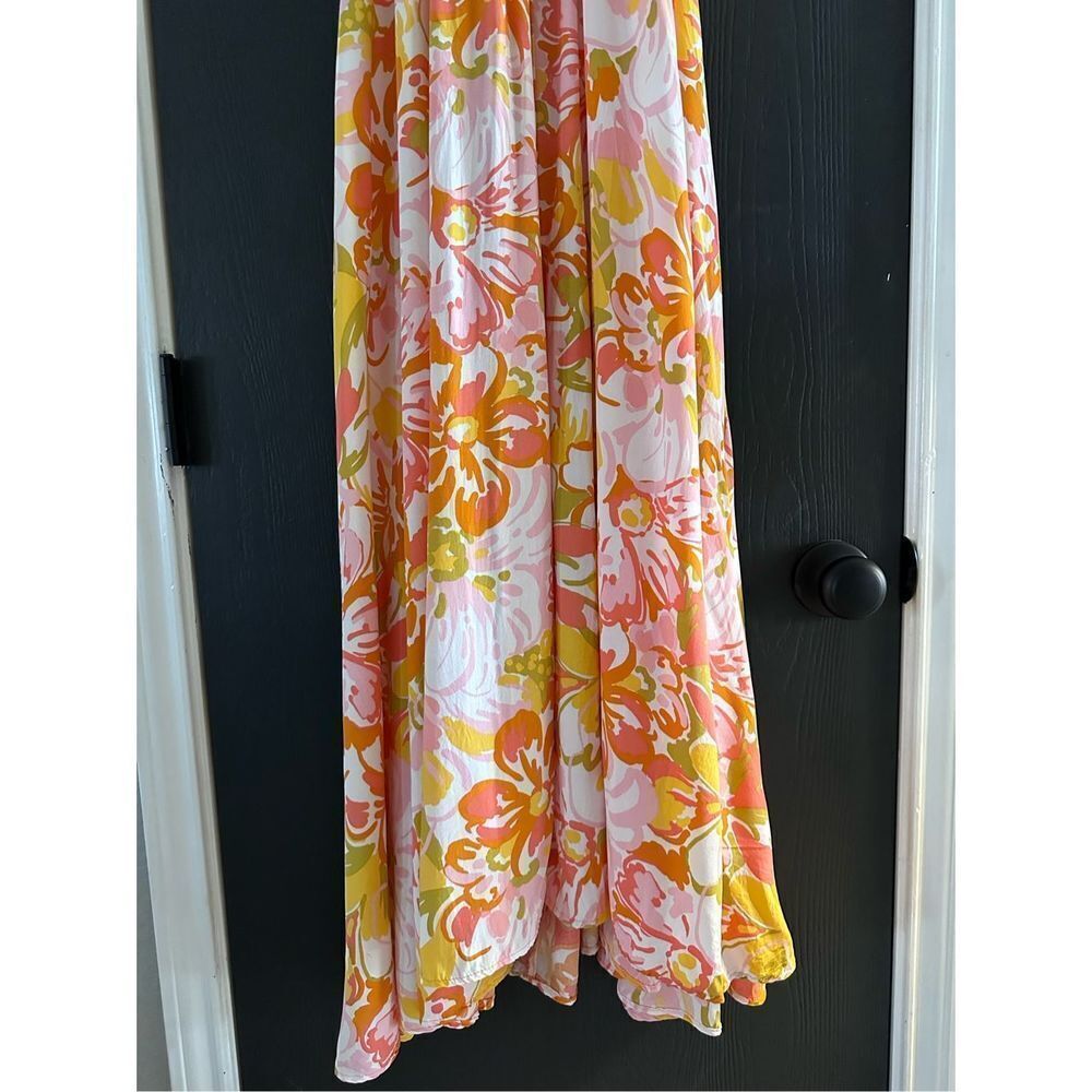 Abel the Label Maxi Dress Tie Back High Neck Medium - Picture 2 of 6